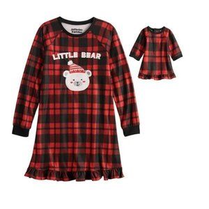 Bear Plaid Night Gown & Doll Gown Set by Cuddl Duds